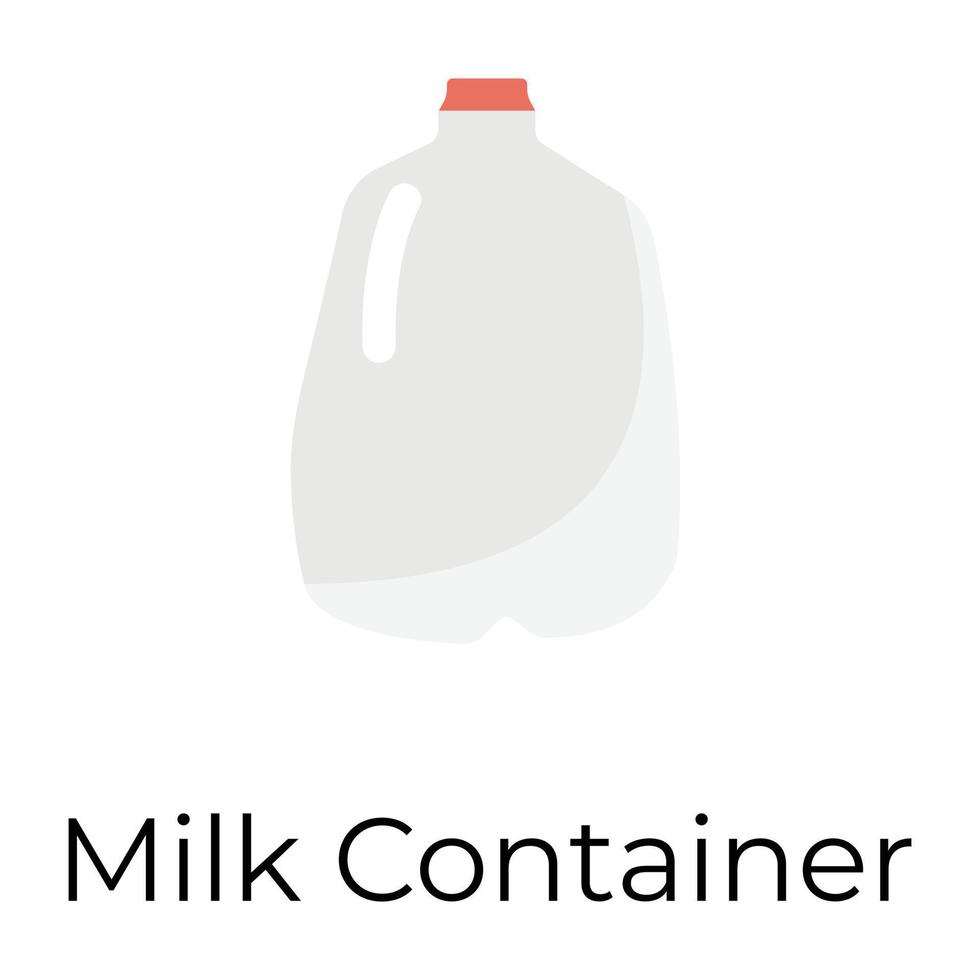 Trendy Milk Container vector
