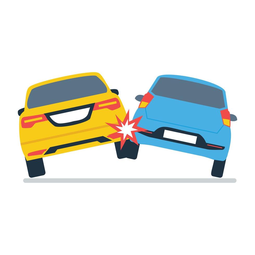 Trendy Traffic Collision vector