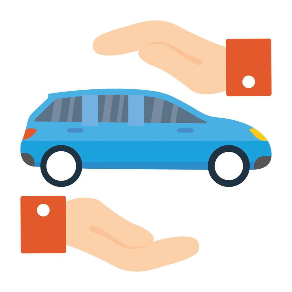 Trendy Car Insurance vector