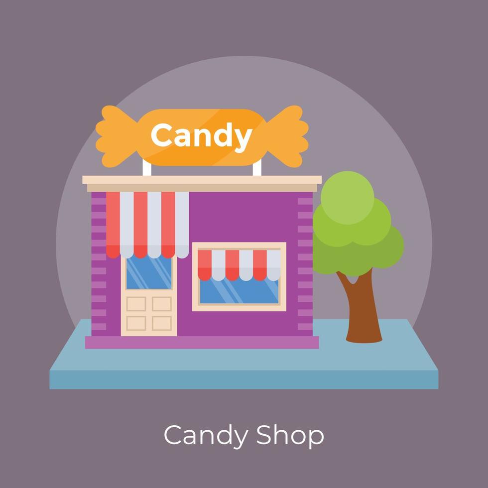 tienda de dulces de moda vector