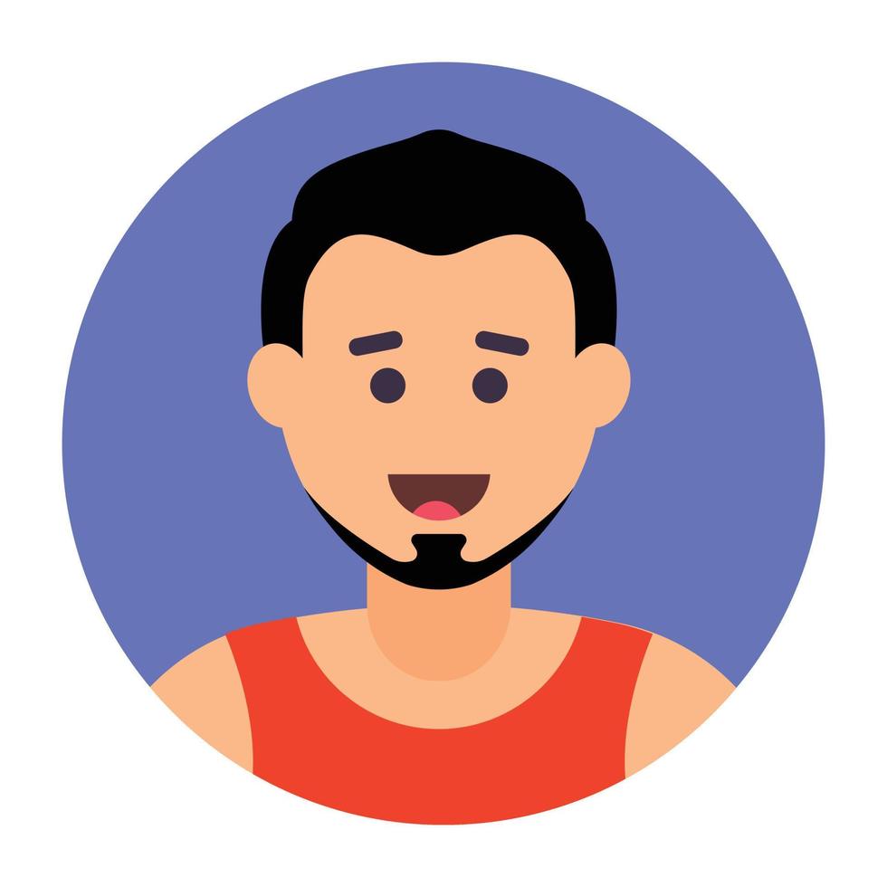 Trendy Bearded Man vector