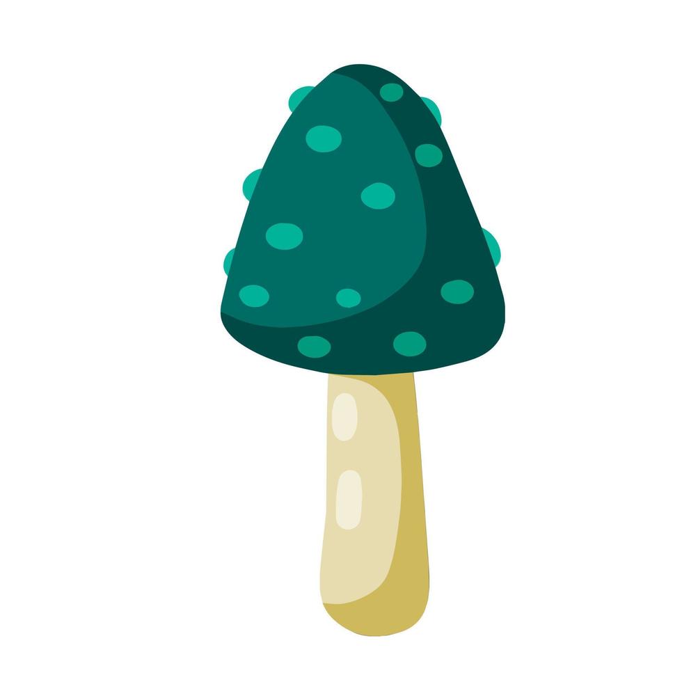 Boletus edulis. Mushroom with a brown cap. Natural product from the forest. Eco-friendly food. Flat cartoon illustration vector