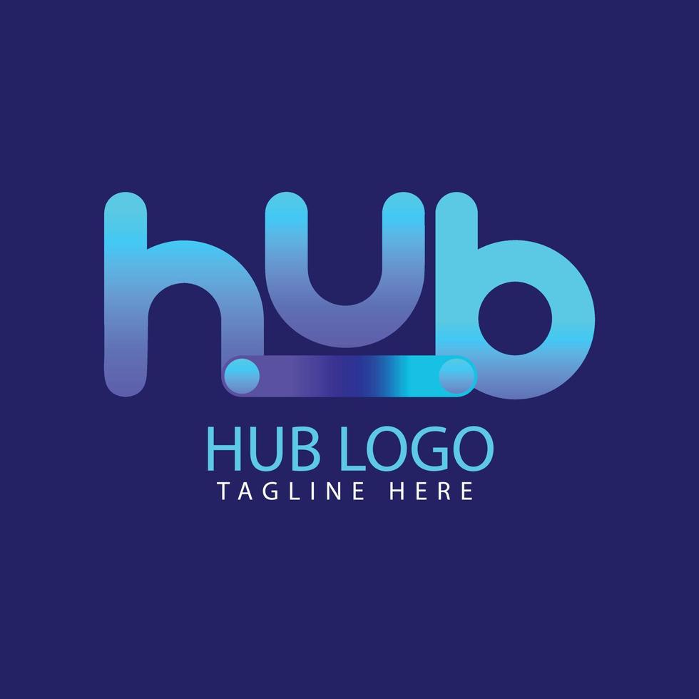 hub logo design template vector