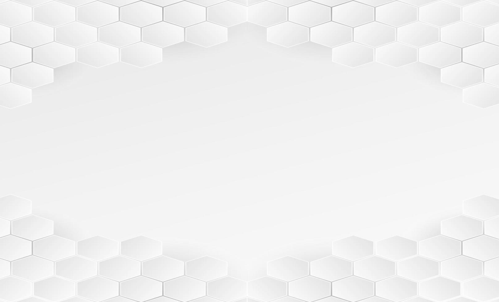 geometric hexagon concept white background design vector