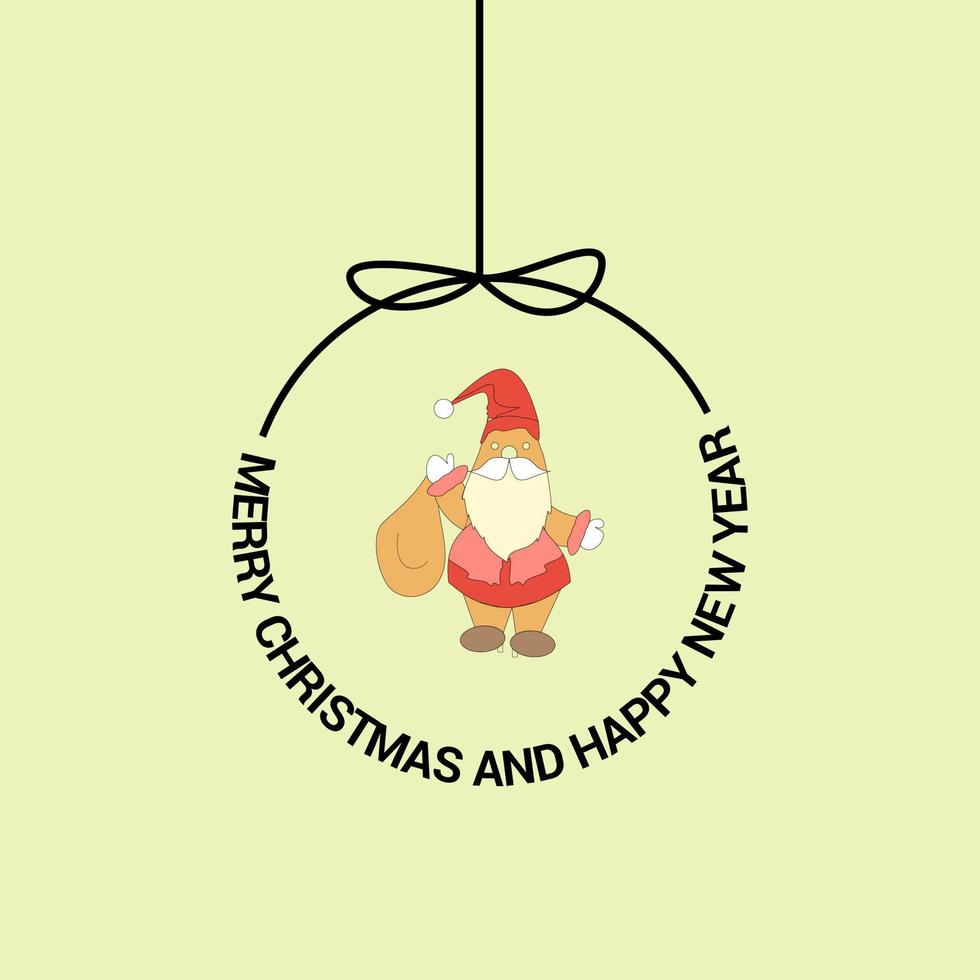 Merry Christmas Beautiful Card Background vector