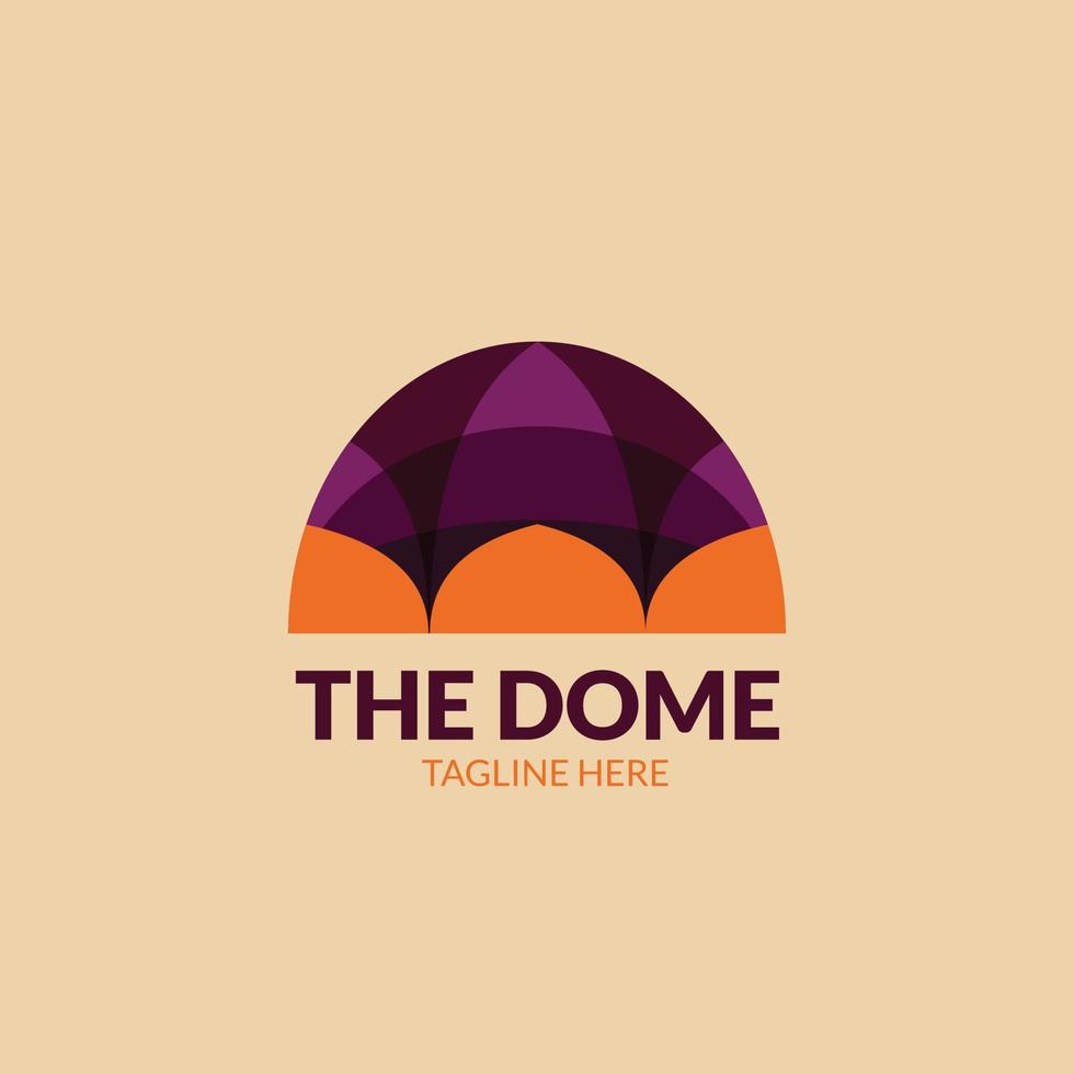 flat design dome logo design template vector