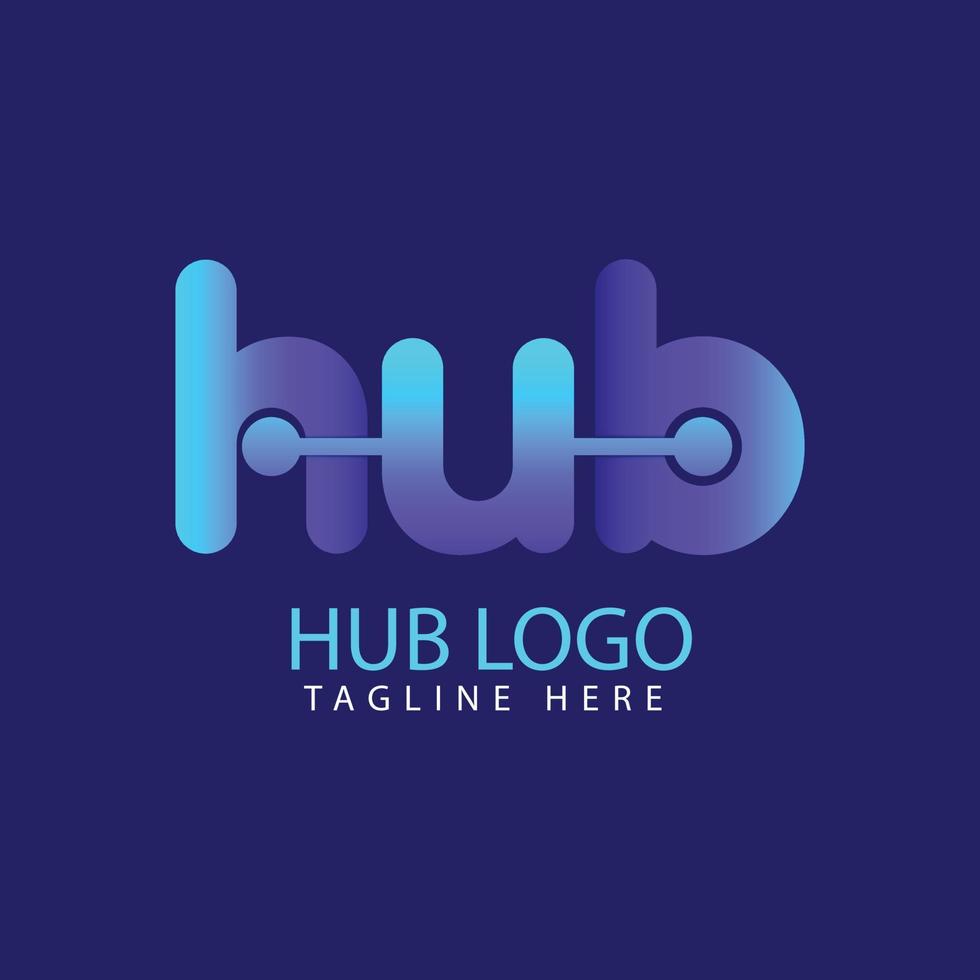 hub logo design template vector