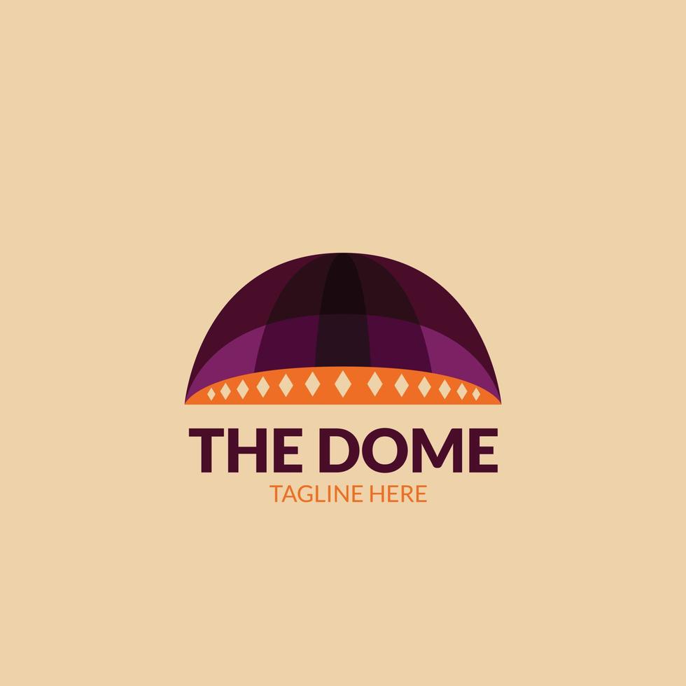 flat design dome logo design template vector