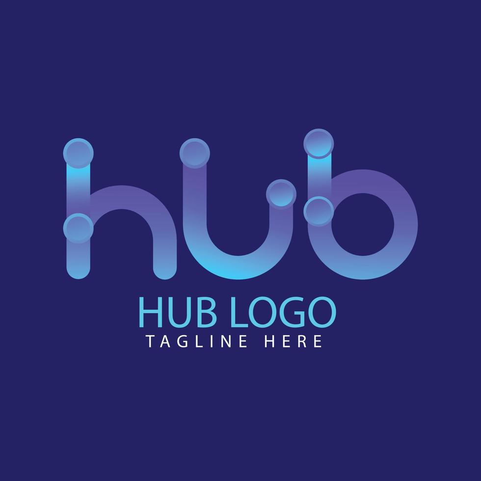 hub logo design template vector