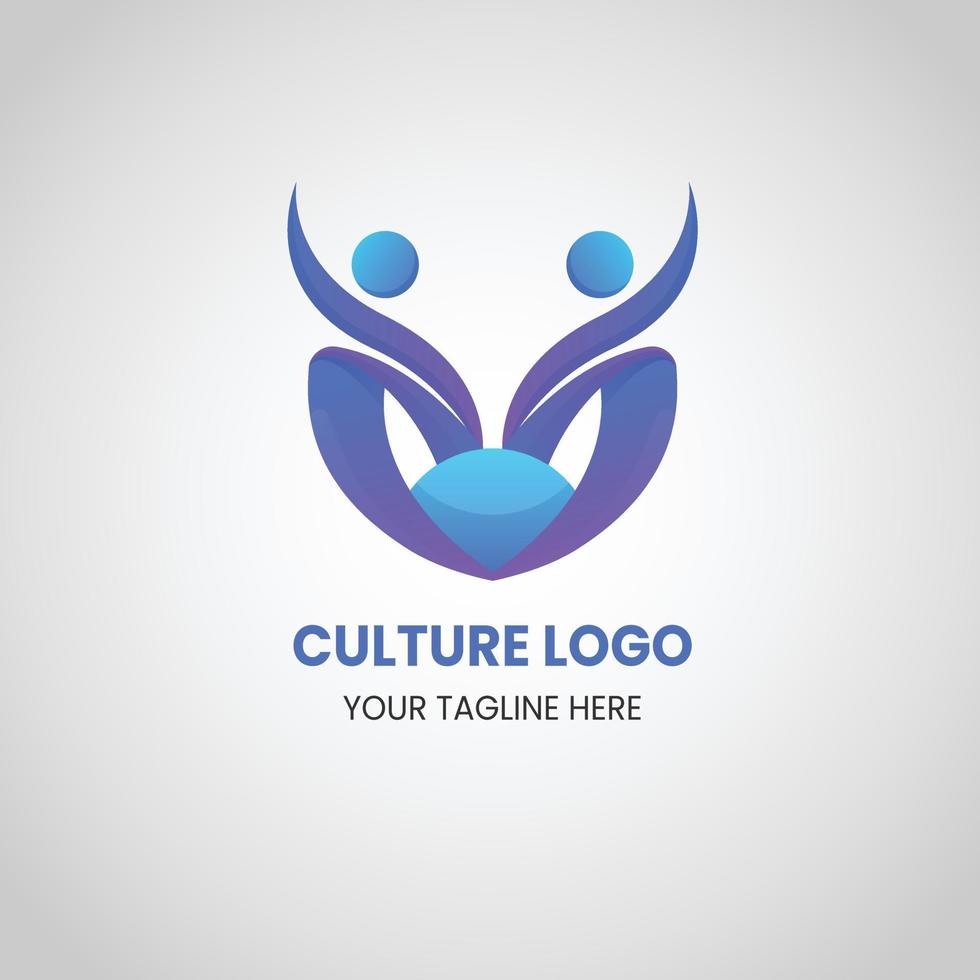 gradient culture logo template design vector