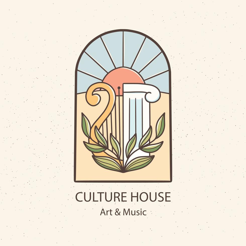 gradient culture logo template design vector
