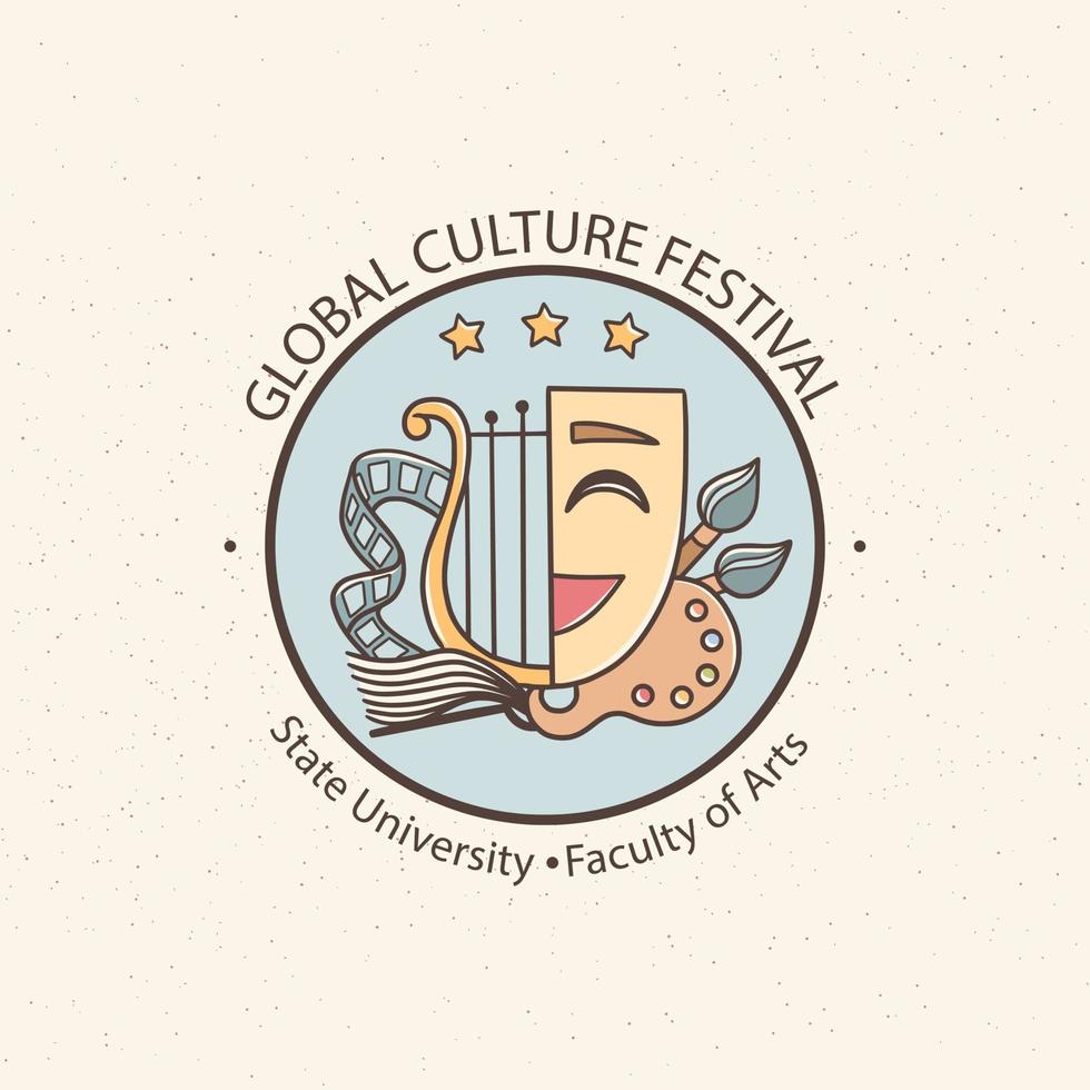 gradient culture logo template design vector