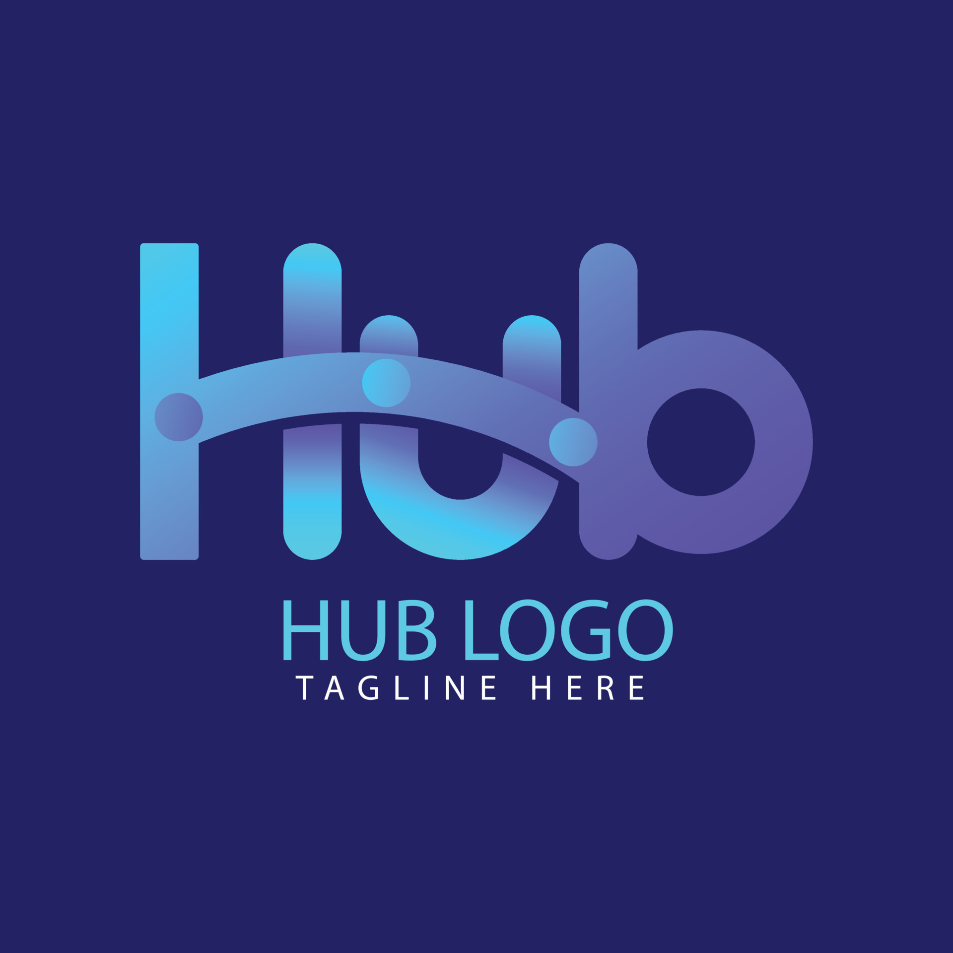 hub logo design template vector 14304631 Vector Art at Vecteezy