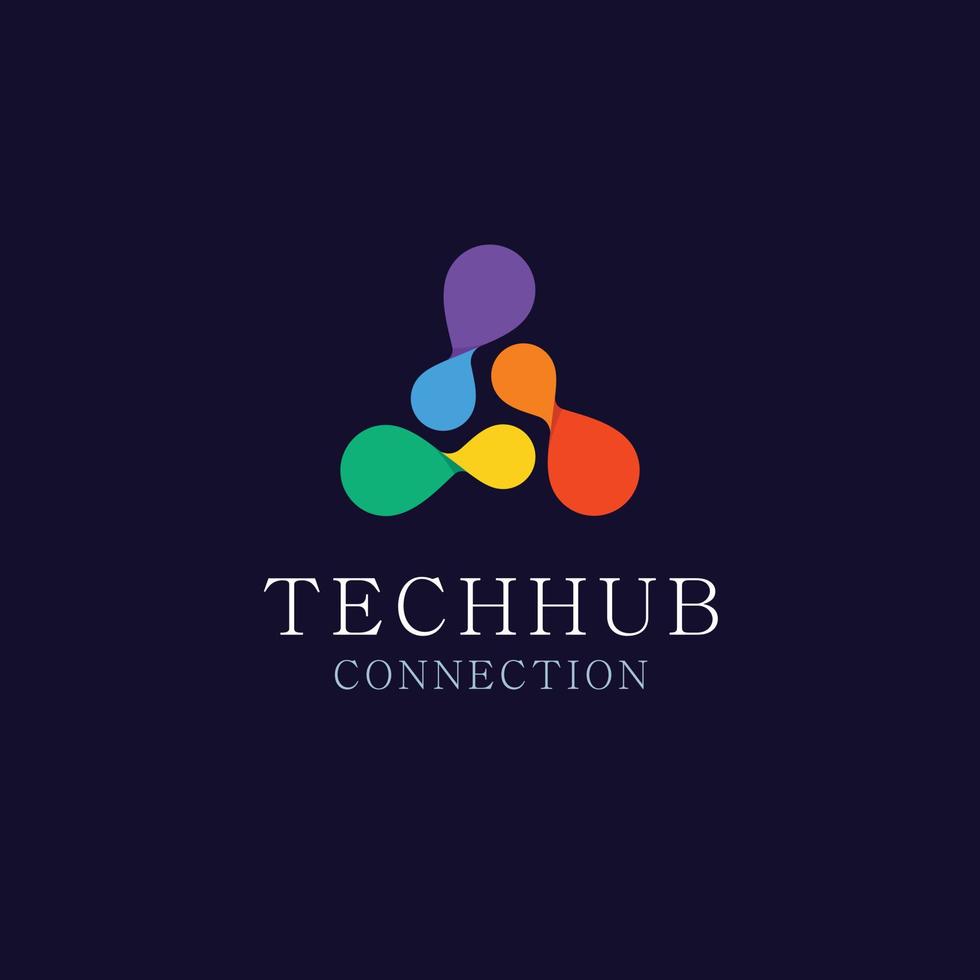 hub logo design template vector 14304632 Vector Art at Vecteezy