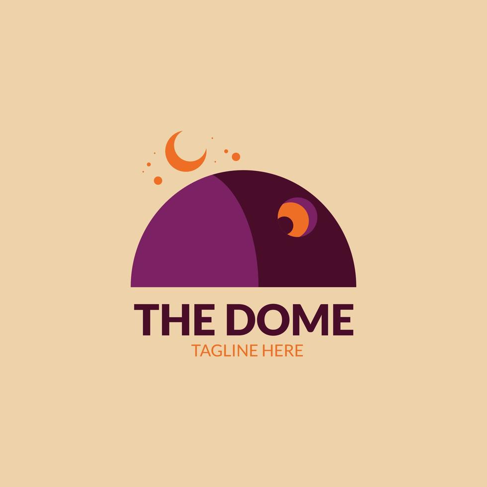 flat design dome logo design template vector