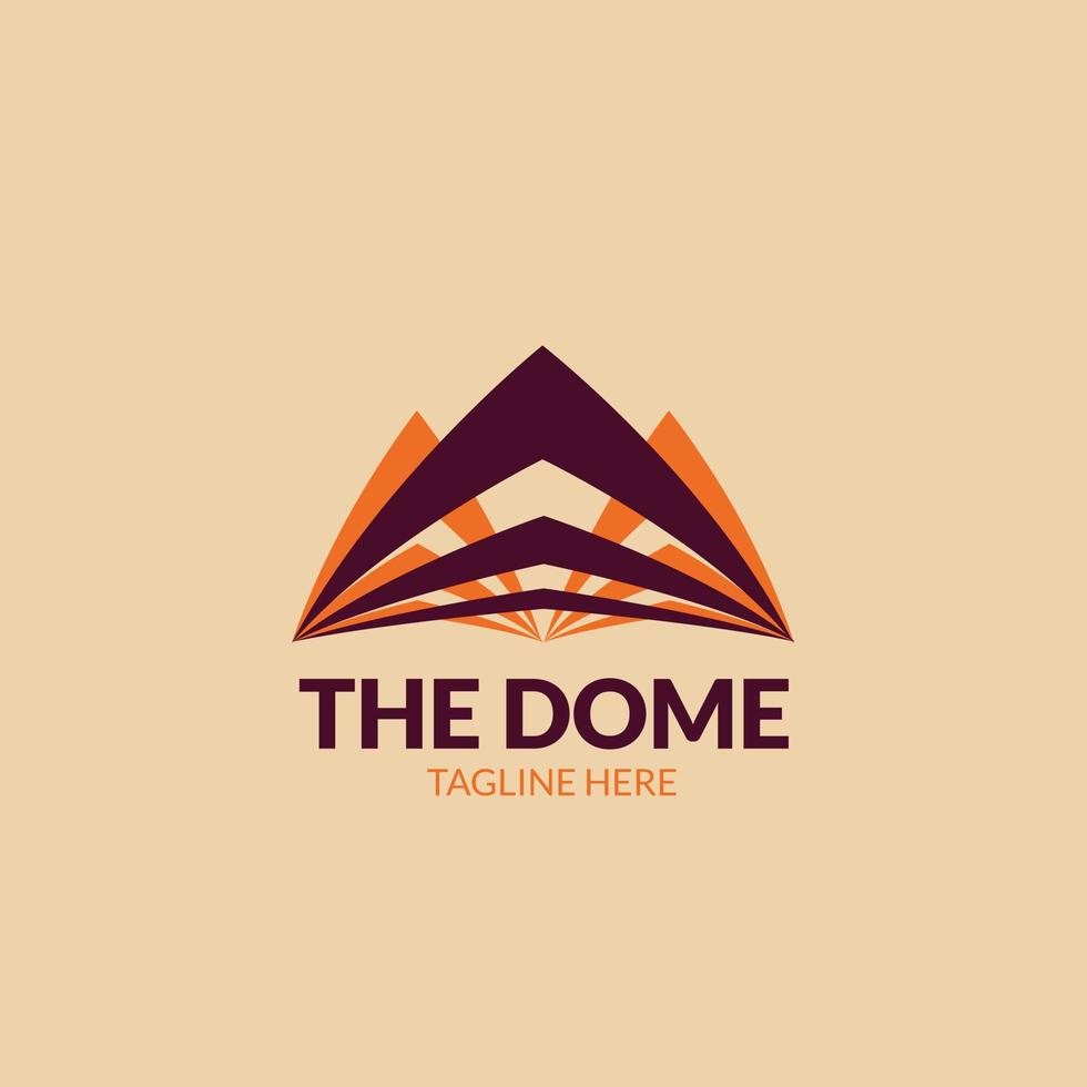 flat design dome logo design template vector