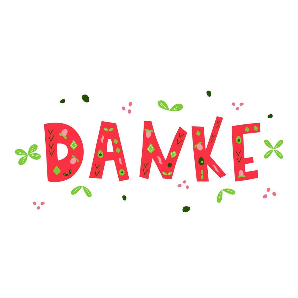 Danke vector quote