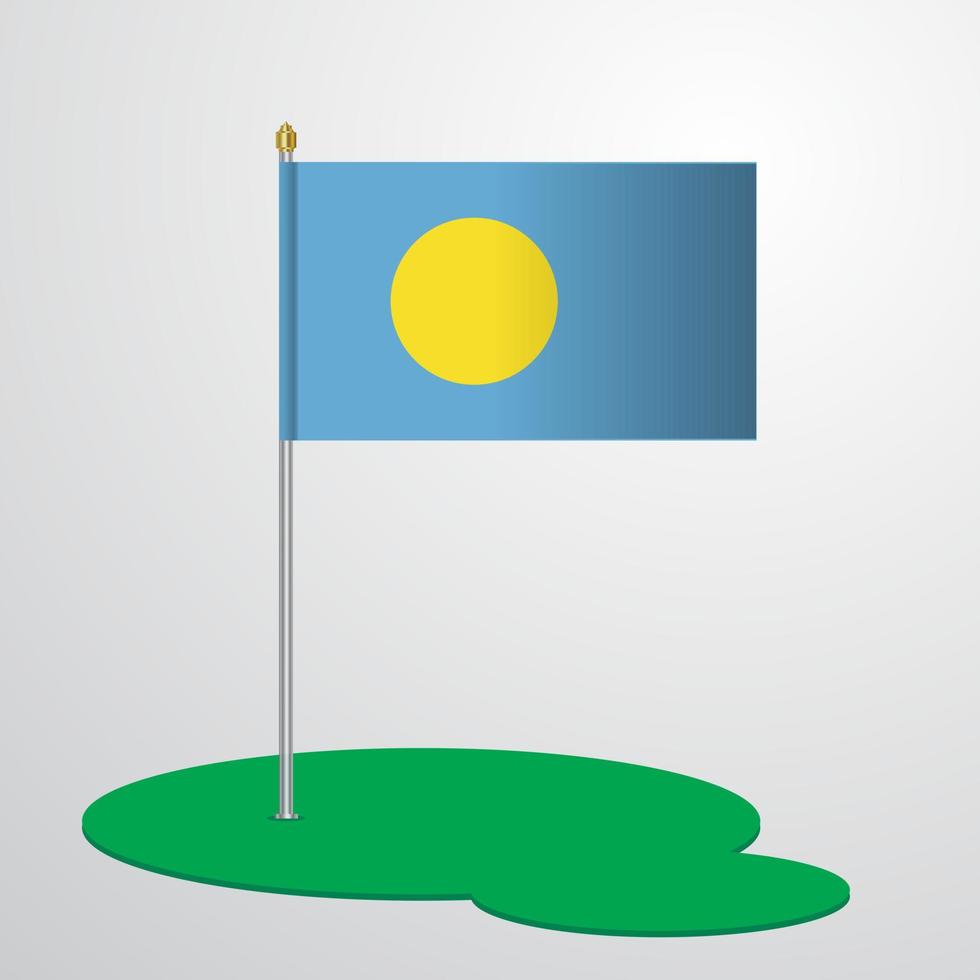 Palau Flag Pole vector