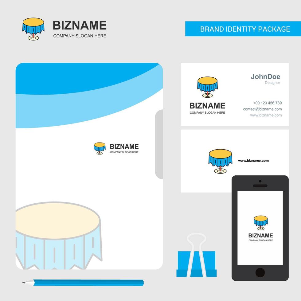 Round table Business Logo File Cover Visiting Card and Mobile App Design Vector Illustration