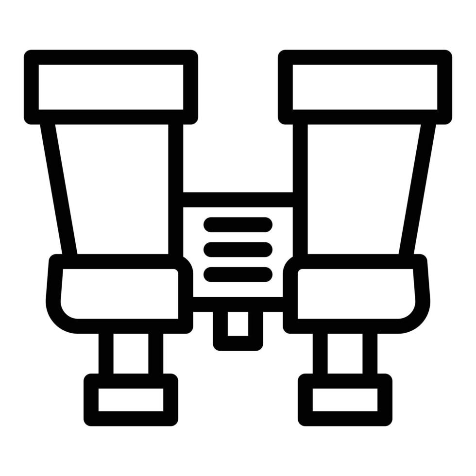 Look binoculars icon, outline style vector