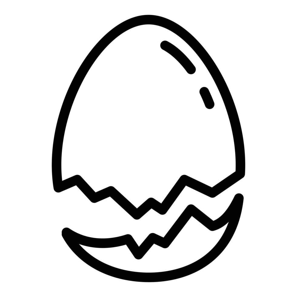 Farm eggshell icon, outline style vector