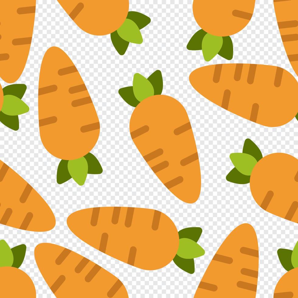 Carrot seamless pattern cute background. Vector cute carrots seamless pattern isolated. Carrot seamless background. Vector illustration