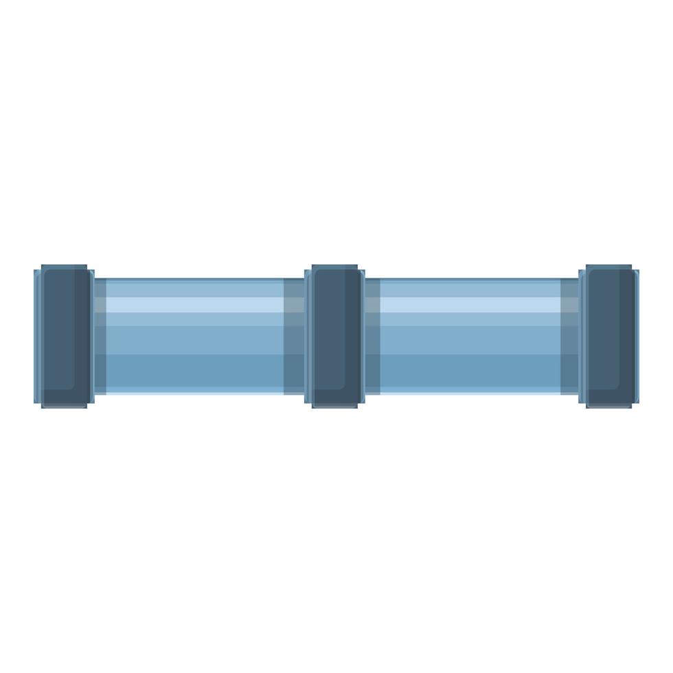 Plastic pipe icon, cartoon style vector