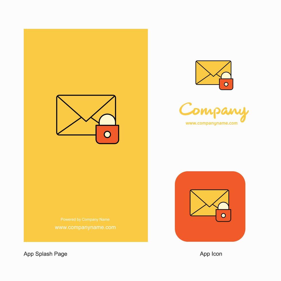 Secure mail Company Logo App Icon and Splash Page Design Creative Business App Design Elements vector