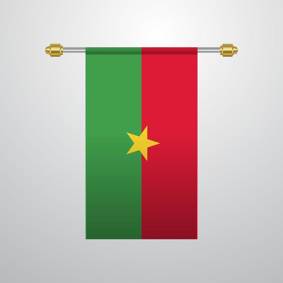 Burkina Faso hanging Flag vector