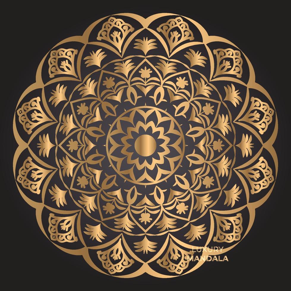 plantilla de fondo de diseño de mandala ornamental de lujo vector