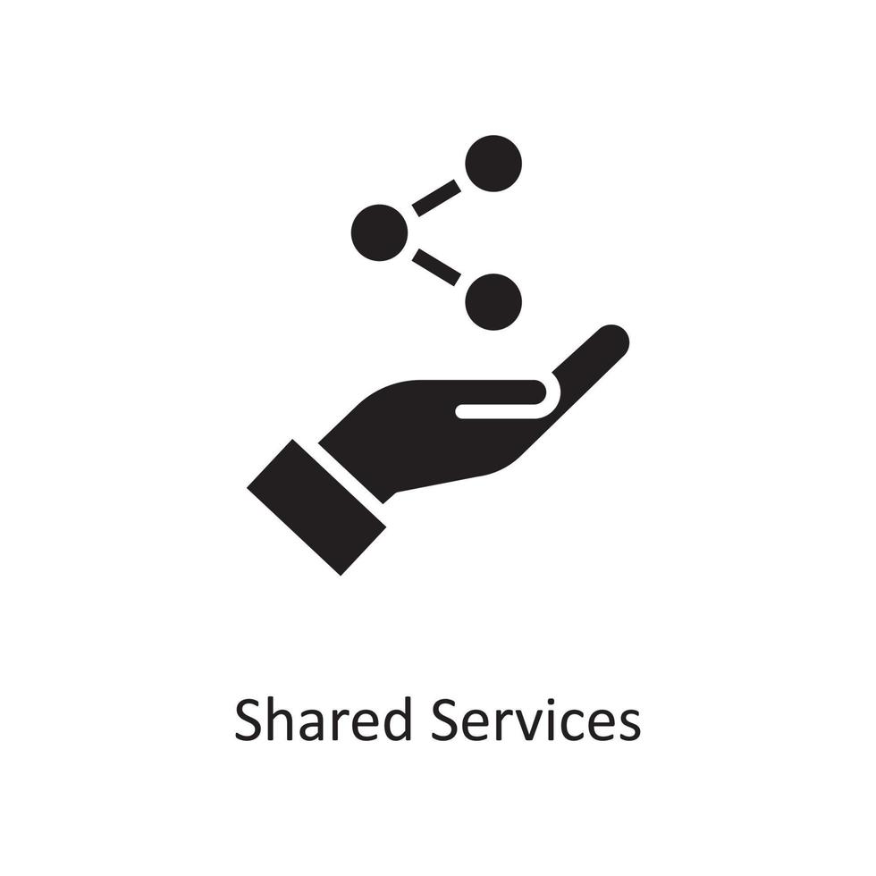 Shared Services Vector Solid Icon Design illustration. Cloud Computing Symbol on White background EPS 10 File