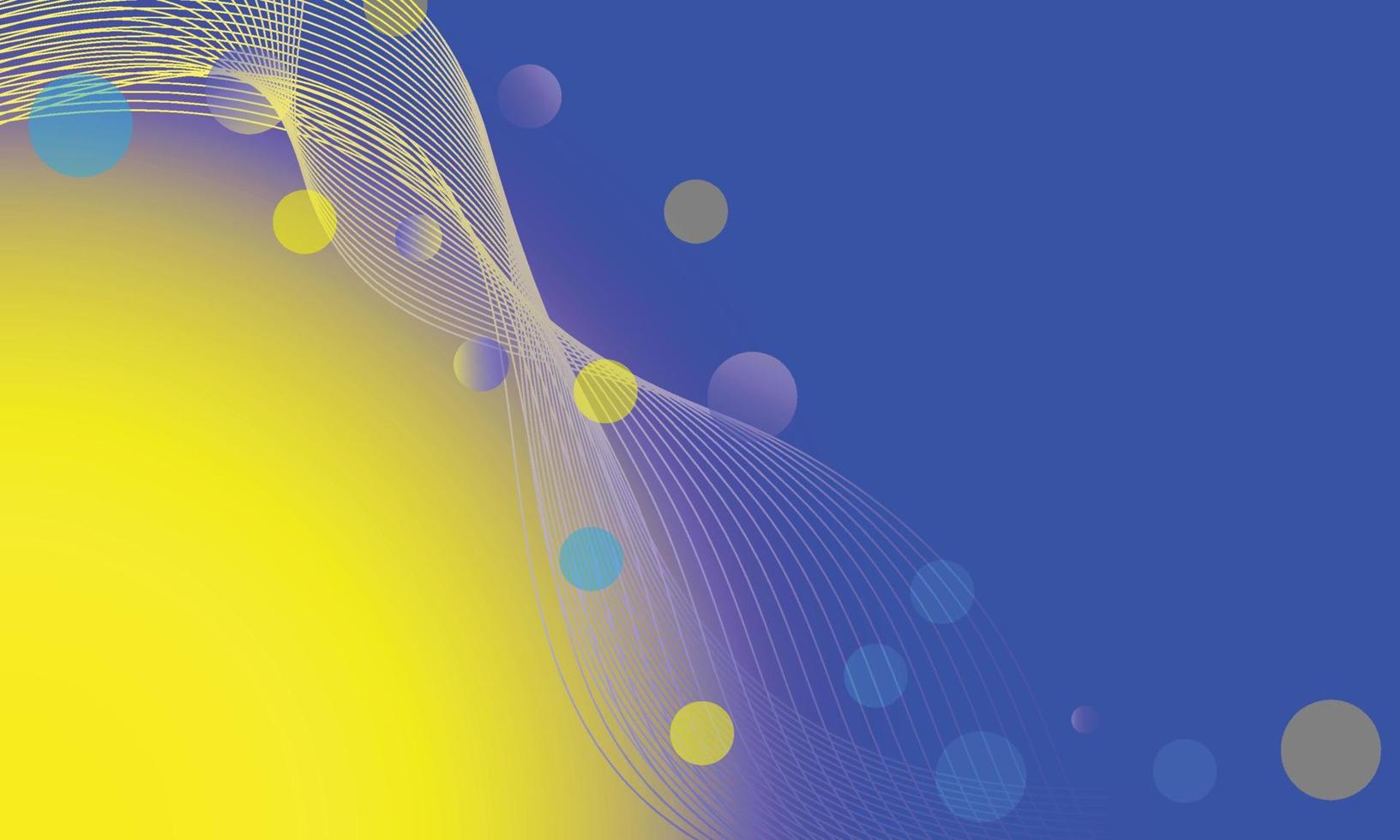 Yellow and blue wave gradient with blurred bubble background. 14306125