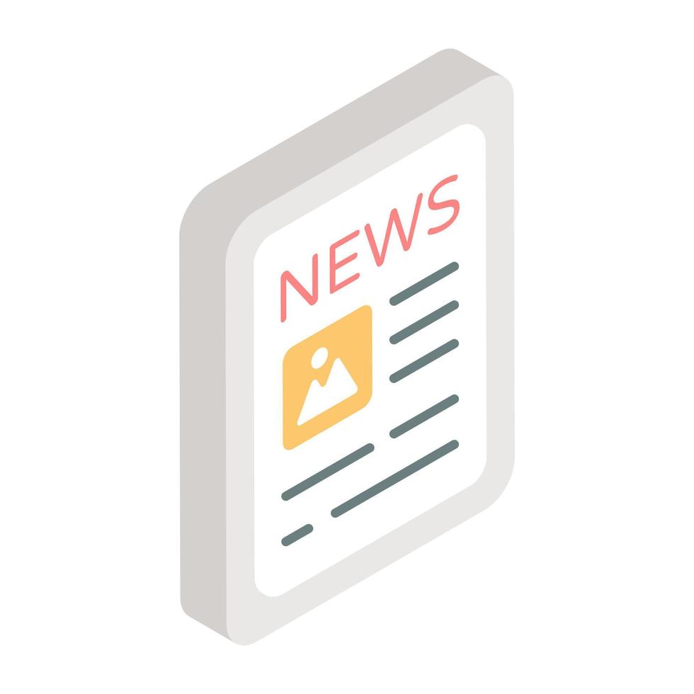 Perfect design icon of business news vector