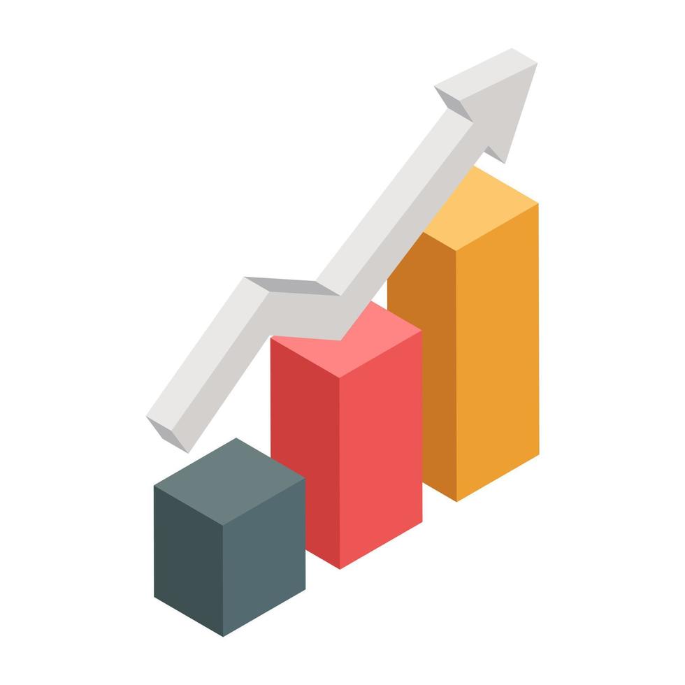 Perfect design icon of growth chart vector