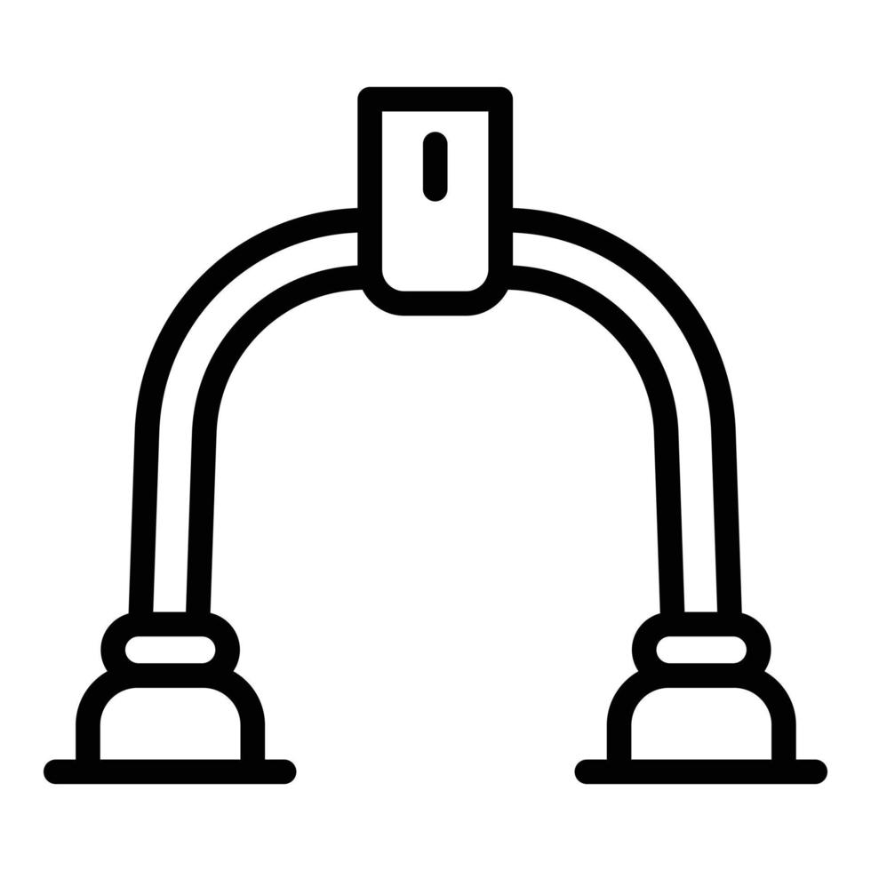 Croquet gate icon, outline style vector