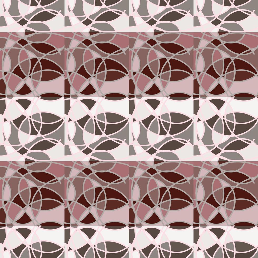 Decorative stained glass mosaic tile ornament. Circle kaleidoscope seamless pattern. vector
