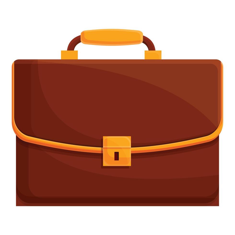 Modern briefcase icon, cartoon style vector