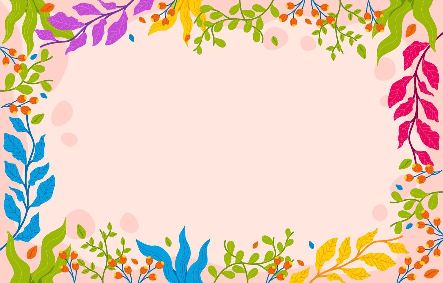 fondo de borde floral vector