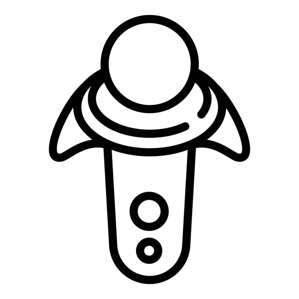 Retro joystick icon, outline style vector