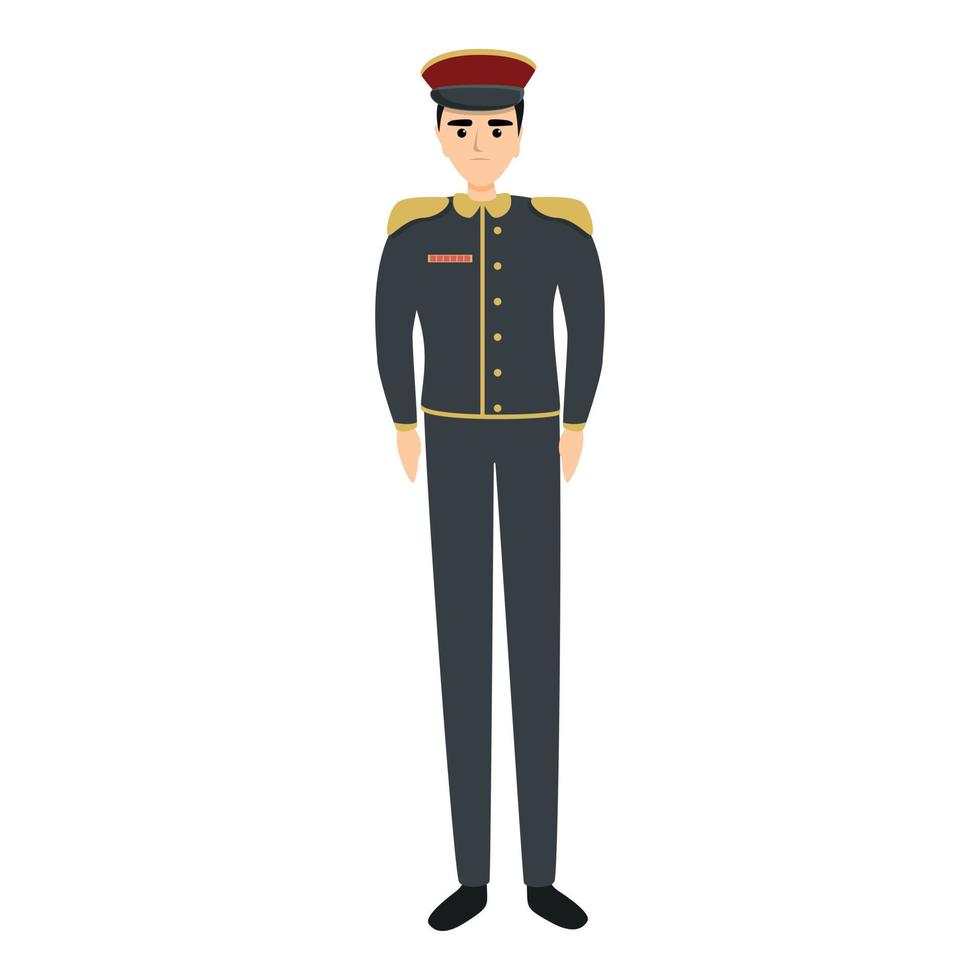 icono de uniforme militar de desfile, estilo de dibujos animados vector