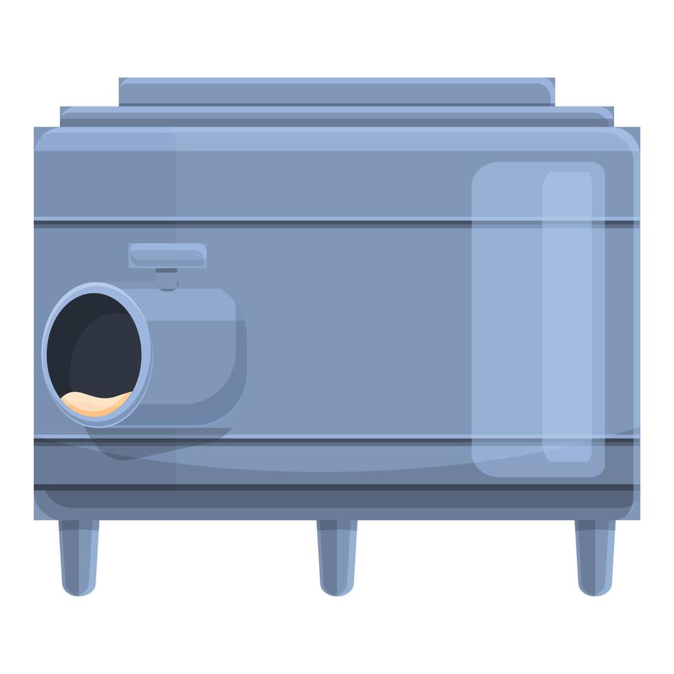 Cheese making tank icon, cartoon style vector