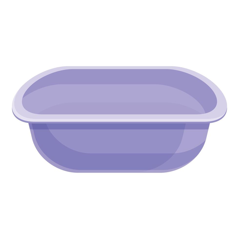 icono de plato de basura, estilo de dibujos animados vector