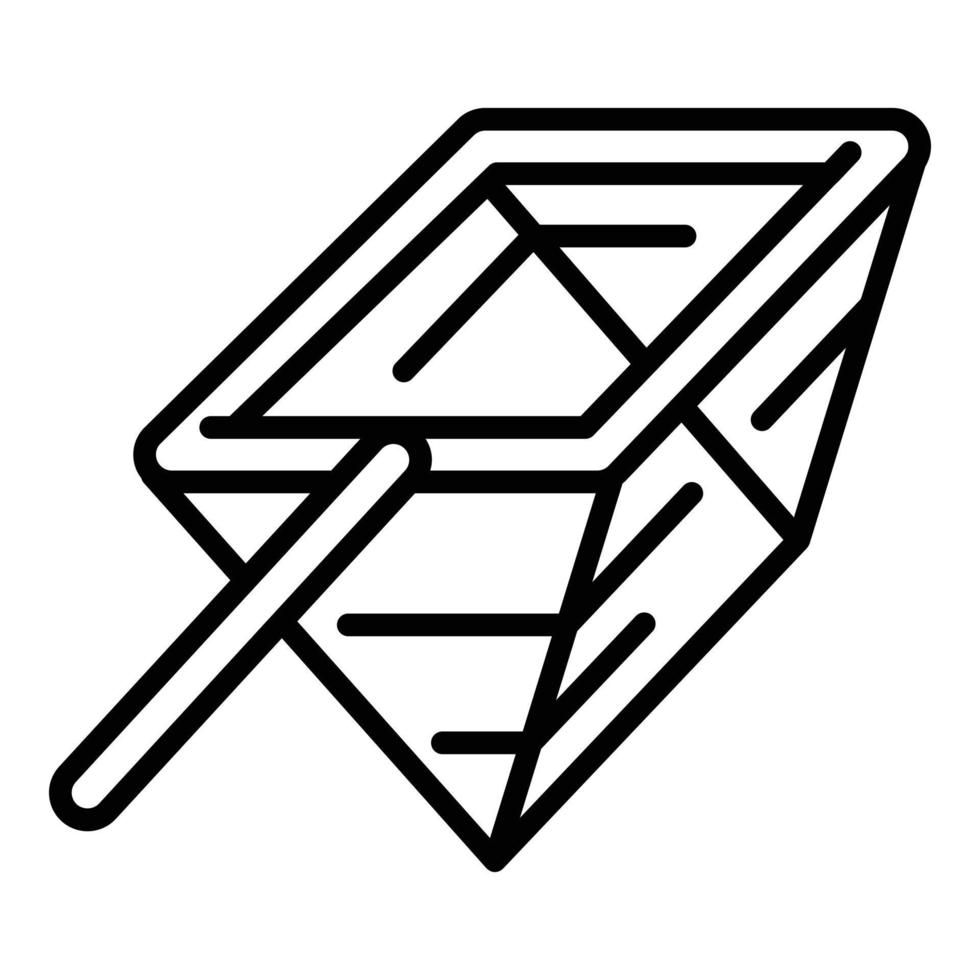 Clean net pool icon, outline style vector