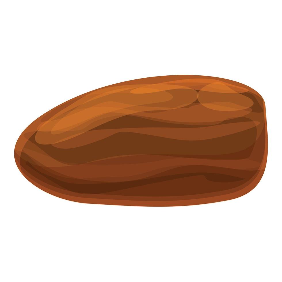 Whole shea tree nut icon, cartoon style vector