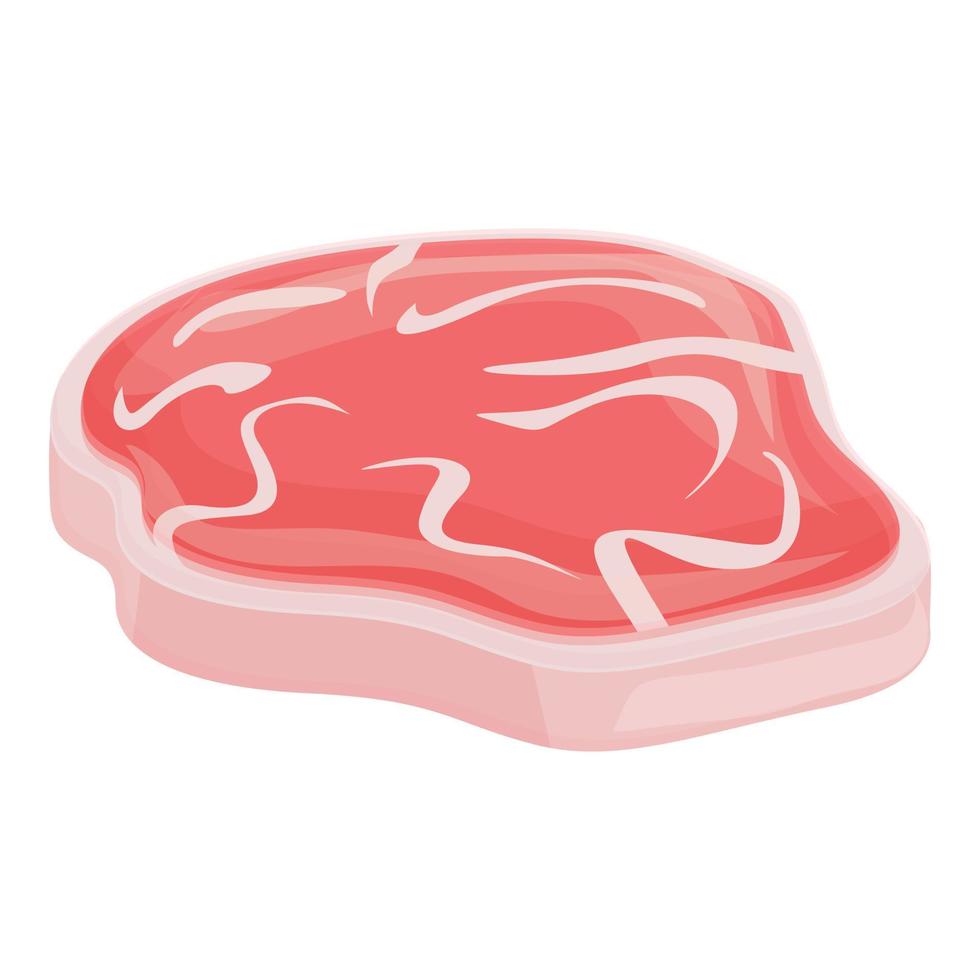 Fresh steak icon cartoon vector. Pork meat vector