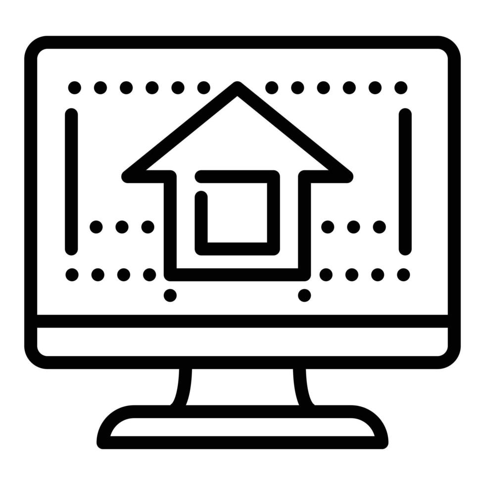 Architect school icon, outline style vector