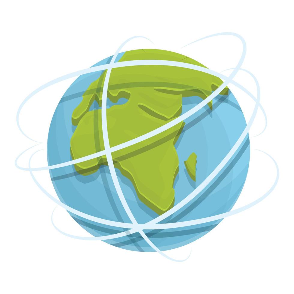 vector de dibujos animados de icono de viaje global. globo terráqueo