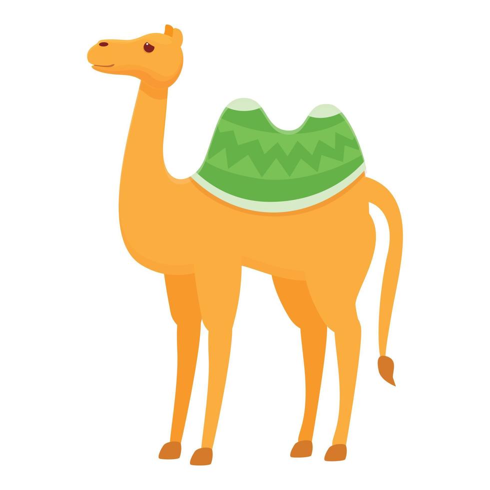 Arab camel icon, cartoon style vector