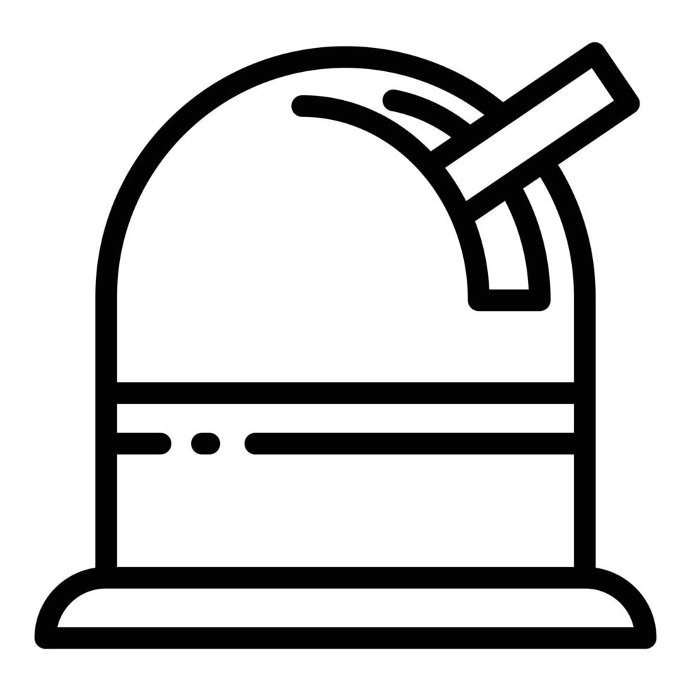 Space observatory icon, outline style vector