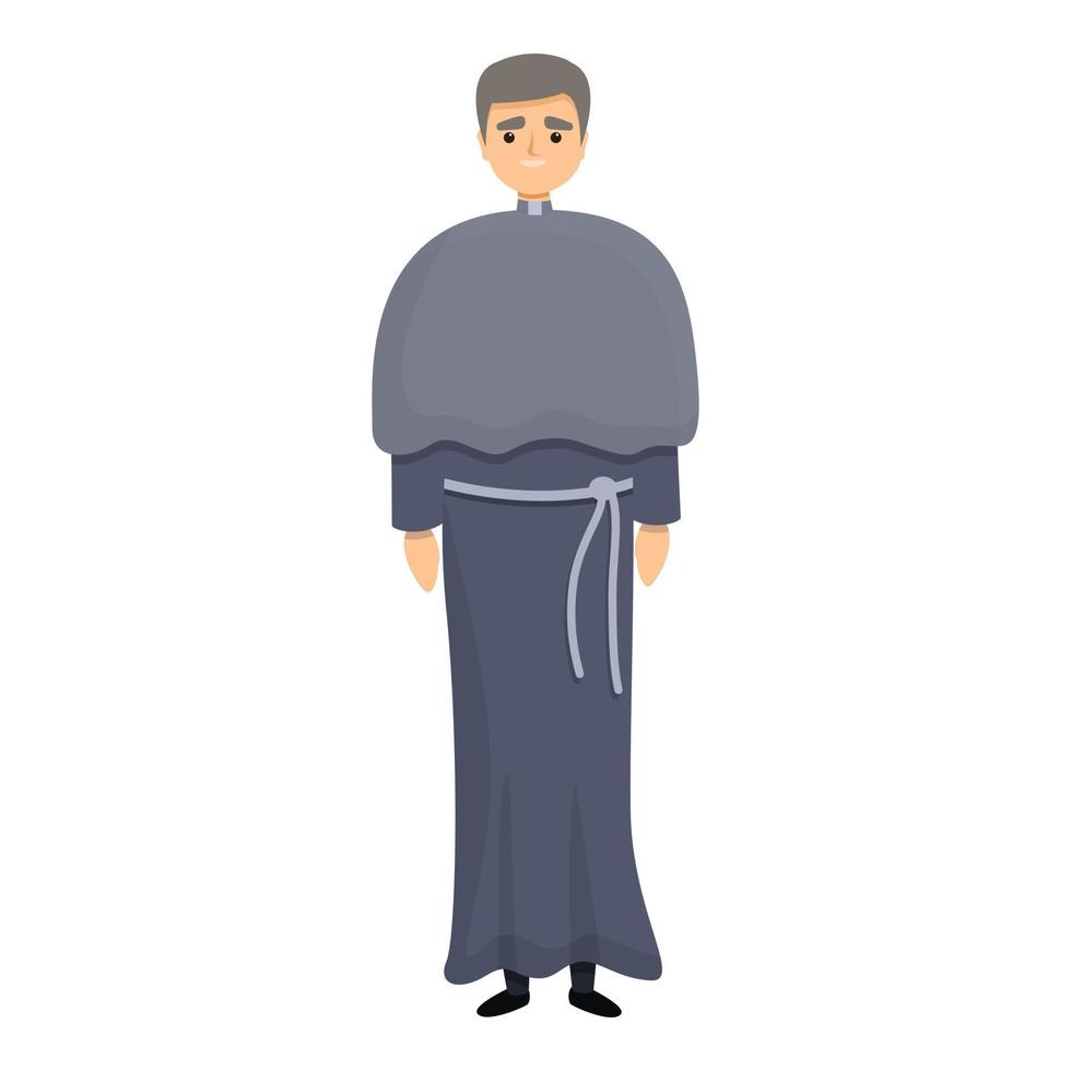Priest robe icon, cartoon style vector